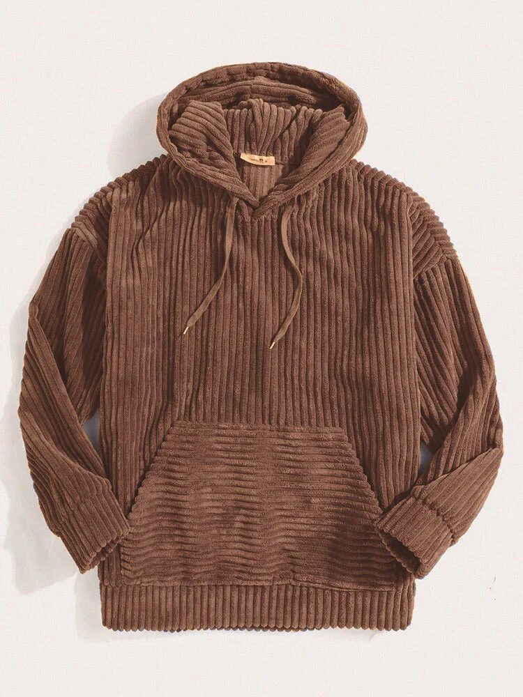 Damen gemütlicher Kapuzenpullover im modernen Rippdesign - Image 7