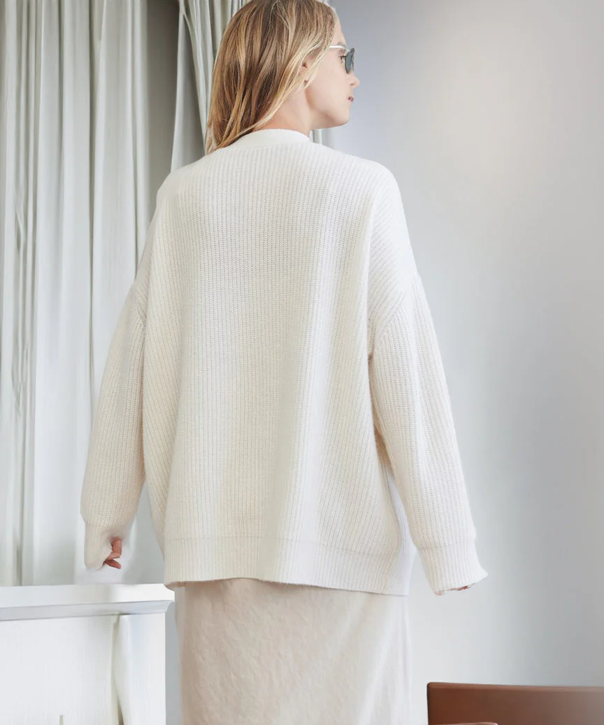 Damen Gerippt Knopf Daunen Strickjacke | Übergröße - Image 21