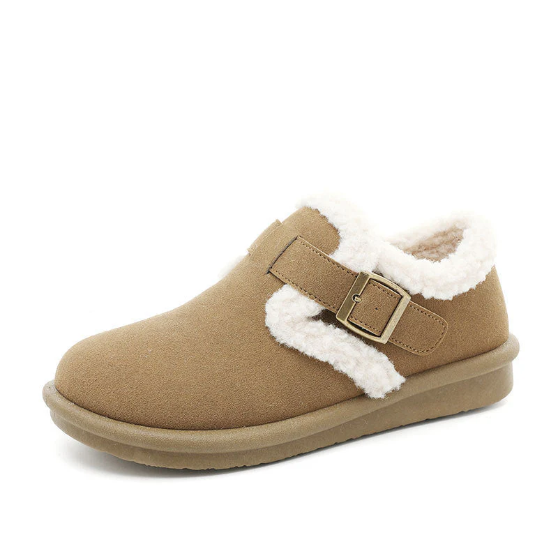 Damen Hausschuhe mit warmem Fleece-Futter und verstellbarem Riemen - Image 4
