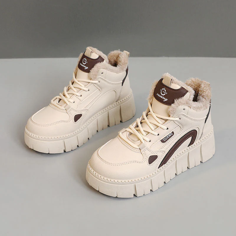 Damen High-Top Sneaker mit luxuriösem Fleece-Futter und rutschfester Sohle - Image 2