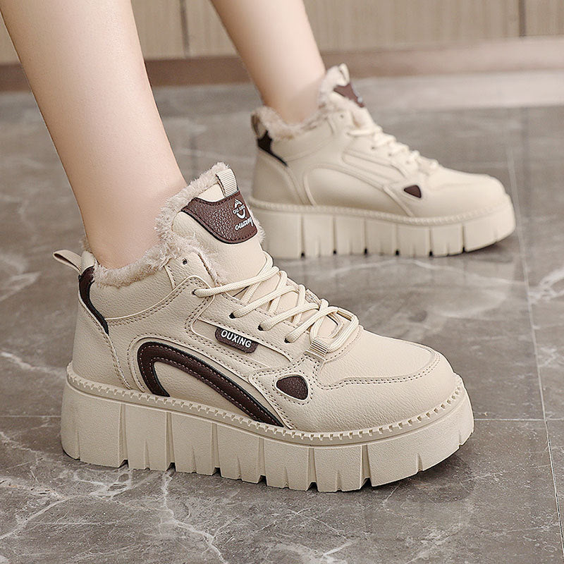 Damen High-Top Sneaker mit luxuriösem Fleece-Futter und rutschfester Sohle - Image 3