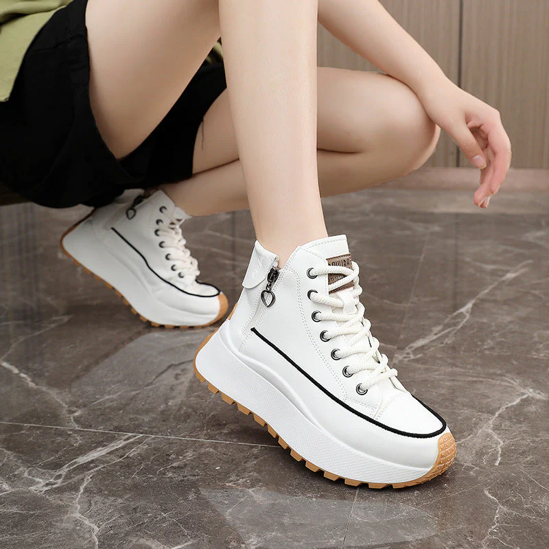 Damen High-Top Sneakers mit elegantem Reißverschluss und dämpfender Laufsohle - Image 2