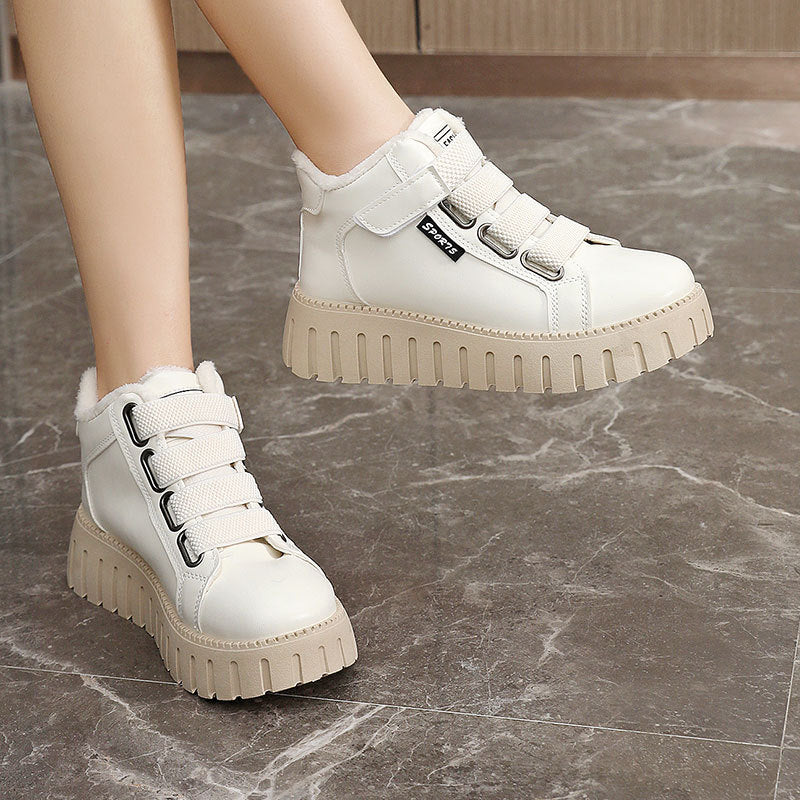 Damen High-Top Sneakers mit flauschigem Innenfutter und rutschfester Sohle - Image 2