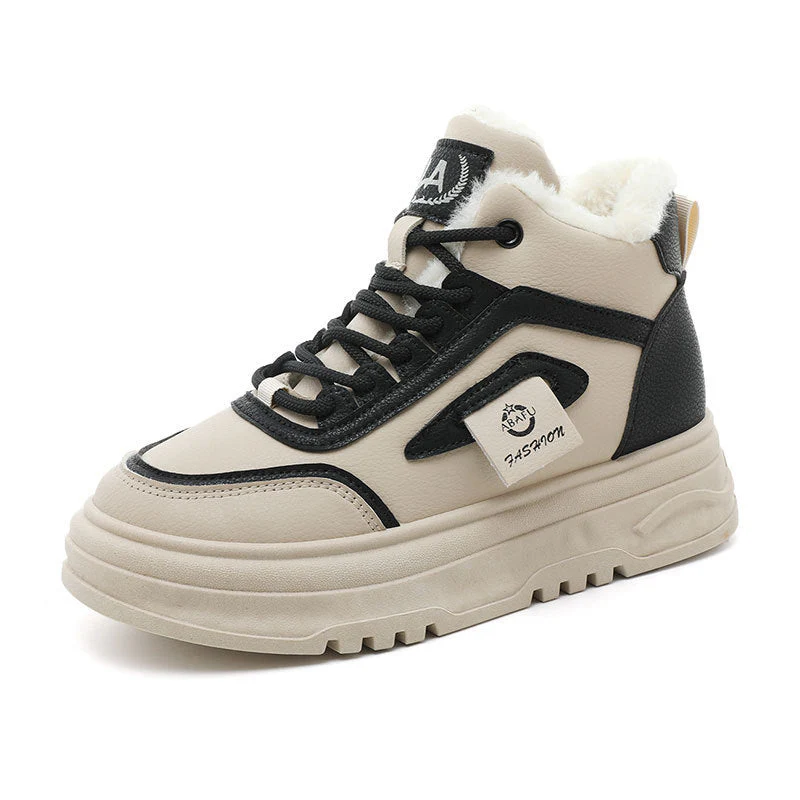 Damen High-Top Sneakers mit kuscheligem Fleece-Futter und rutschfester Sohle - Image 4