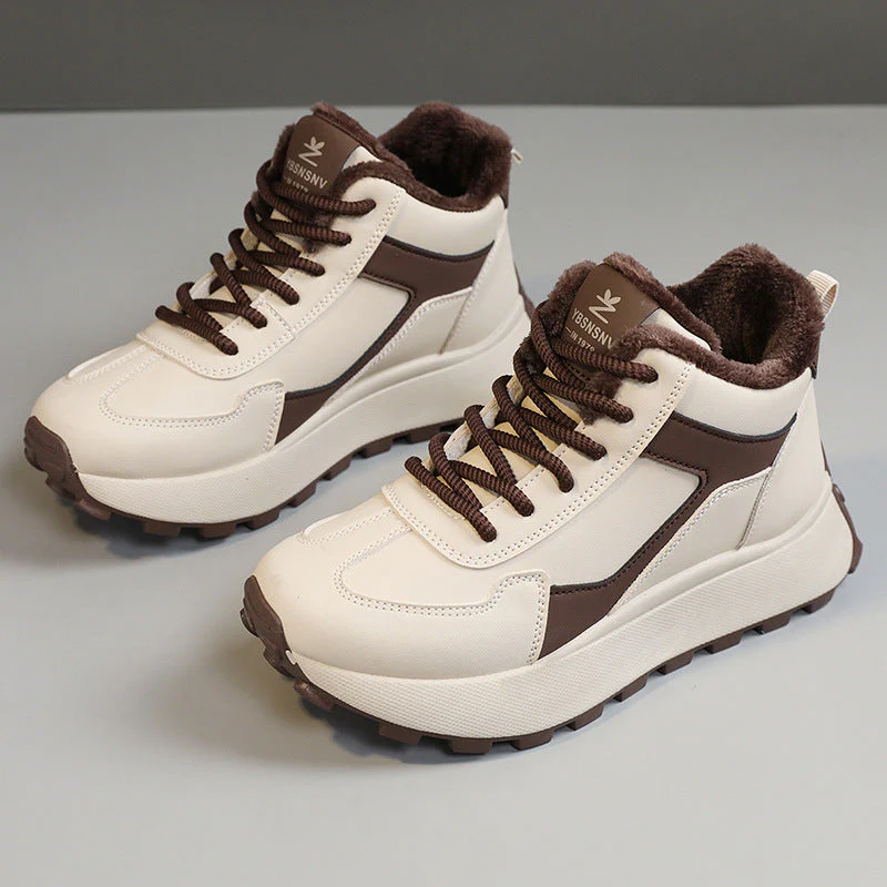 Damen High-Top Sneakers mit kuscheligem Innenfutter und robustem Profil
