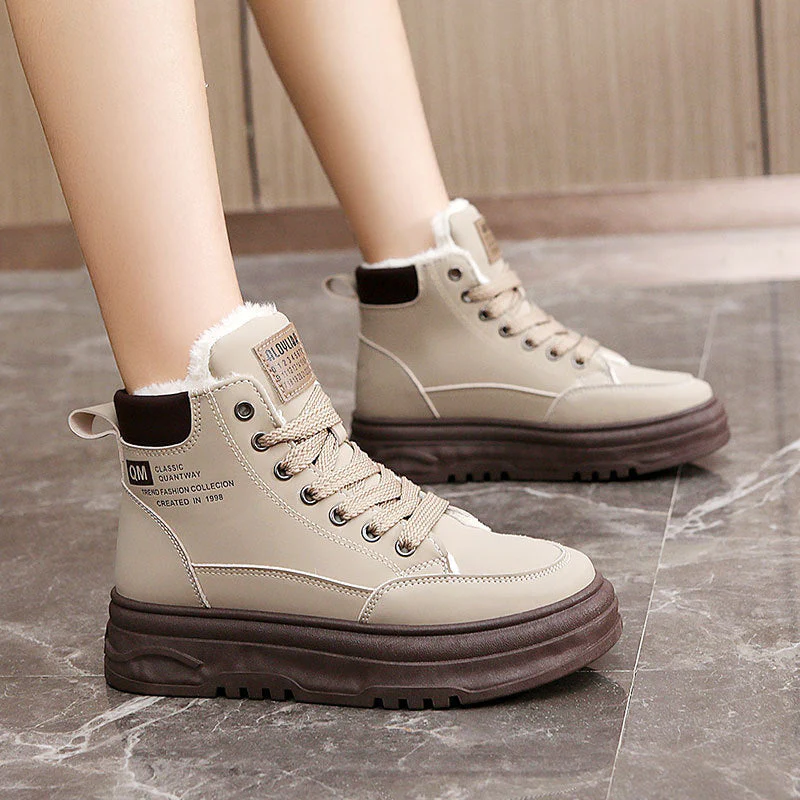 Damen High-Top Sneakers mit warmem Fleece-Futter und rutschfester Laufsohle - Image 2
