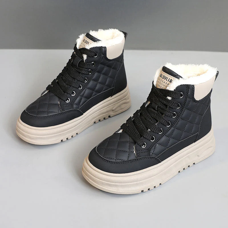 Damen High-Top Sneakers mit warmem Fleece-Futter und rutschfester Sohle - Image 10