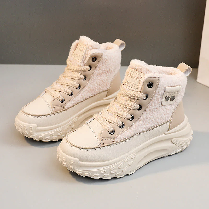 Damen High-Top Sneakers mit warmem Fleece-Futter und rutschfester Sohle - Image 11