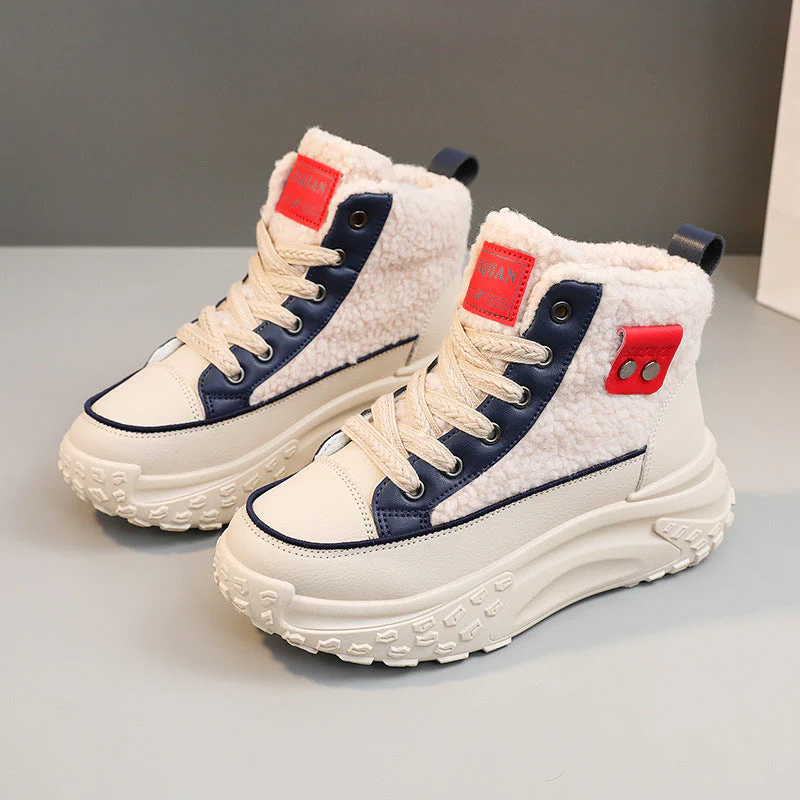 Damen High-Top Sneakers mit warmem Fleece-Futter und rutschfester Sohle - Image 12