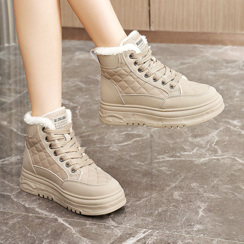 Damen High-Top Sneakers mit warmem Fleece-Futter und rutschfester Sohle - Image 3