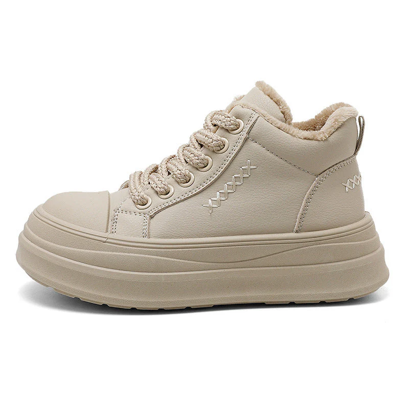Damen High-Top Sneakers mit warmem Fleece-Innenfutter und rutschfester Laufsohle - Image 4