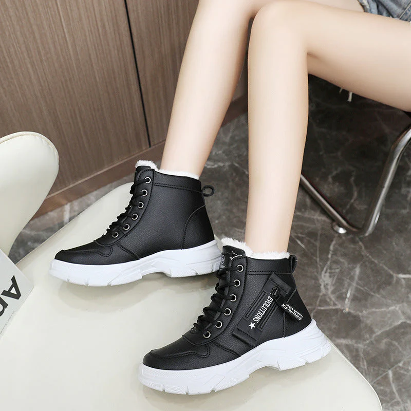 Damen High-Top Sneakers mit warmem Fleece-Innenfutter und rutschfester Sohle - Image 2