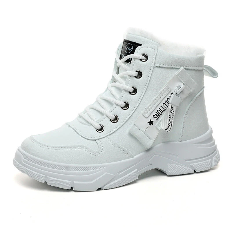 Damen High-Top Sneakers mit warmem Fleece-Innenfutter und rutschfester Sohle - Image 4
