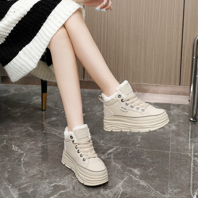 Damen High-Top Sneakers mit warmem Innenfutter und rutschfester Sohle - Image 3