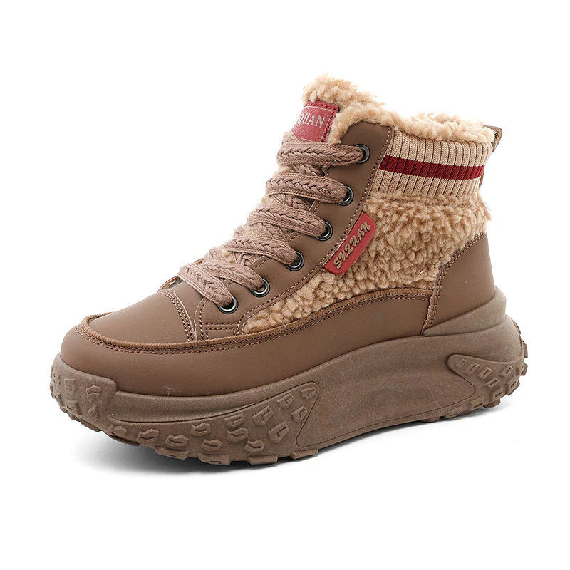 Damen High-Top Sneakers mit weichem Fleece-Futter und rutschfester Sohle - Image 4