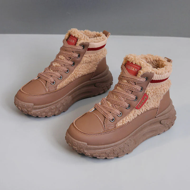 Damen High-Top Sneakers mit weichem Fleece-Futter und rutschfester Sohle - Image 5