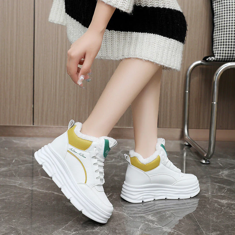 Damen High-Top Winter Sneakers mit weichem Fleece-Futter und rutschfester Sohle - Image 2