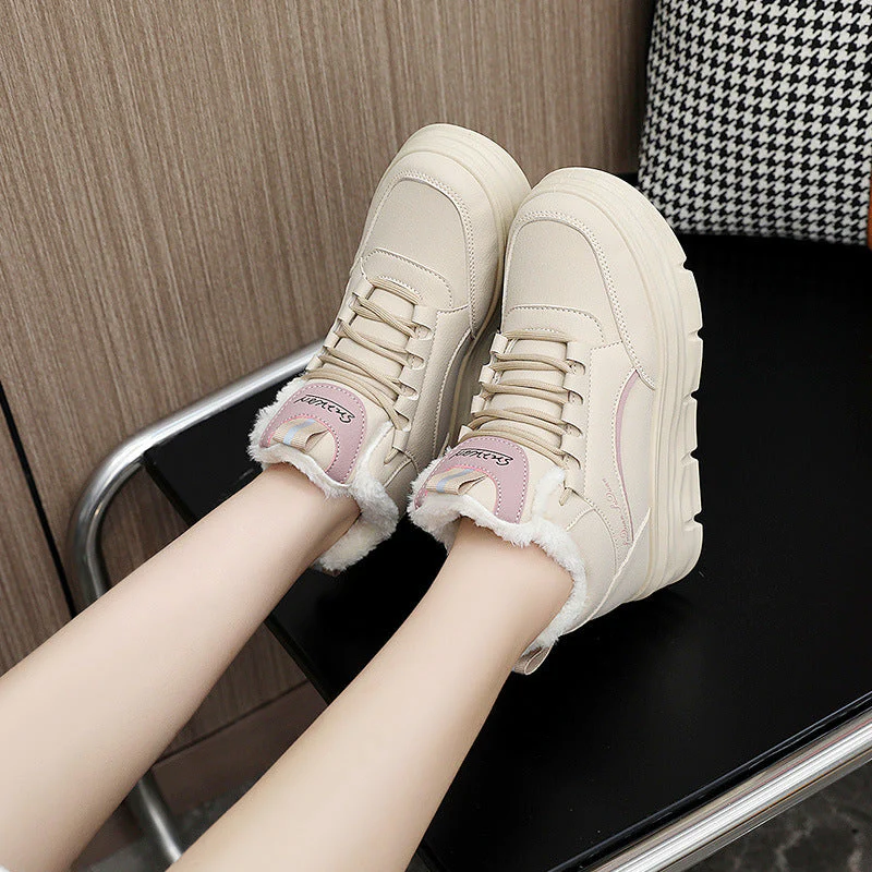 Damen High-Top Winter Sneakers mit weichem Fleece-Futter und rutschfester Sohle - Image 3