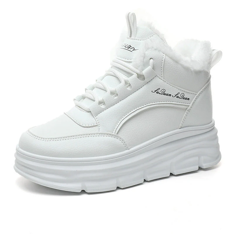 Damen High-Top Winter Sneakers mit weichem Fleece-Futter und rutschfester Sohle - Image 4