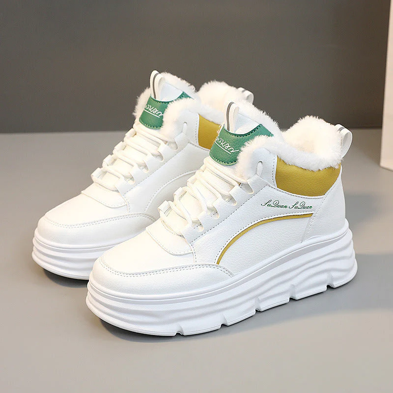 Damen High-Top Winter Sneakers mit weichem Fleece-Futter und rutschfester Sohle - Image 5