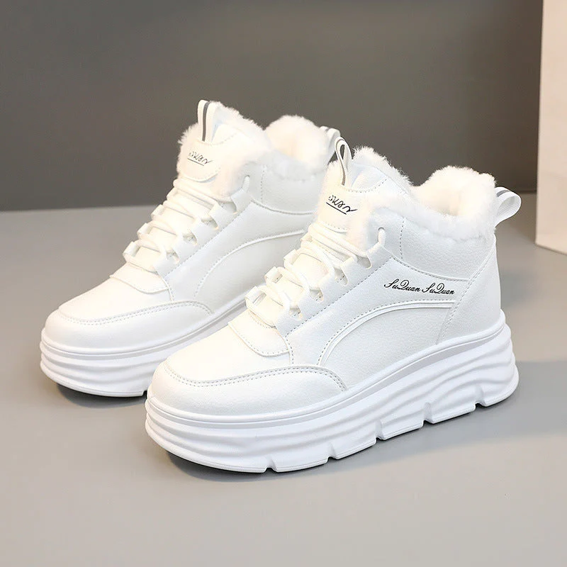 Damen High-Top Winter Sneakers mit weichem Fleece-Futter und rutschfester Sohle - Image 6