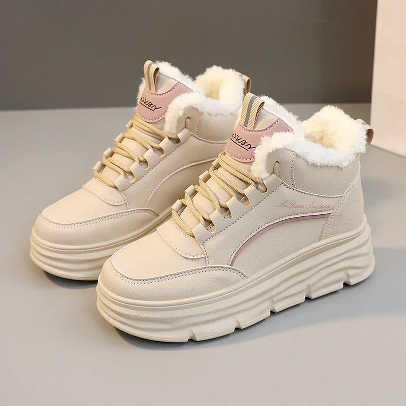 Damen High-Top Winter Sneakers mit weichem Fleece-Futter und rutschfester Sohle - Image 7