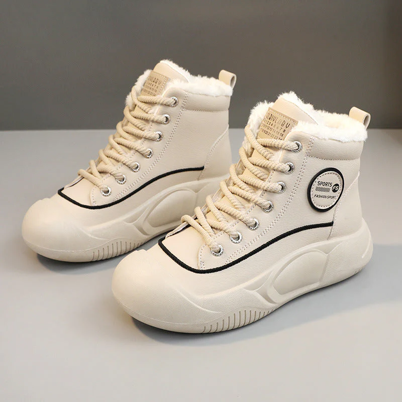 Damen Hochkomfortable Winter Sneakers mit isolierendem Fleece-Futter