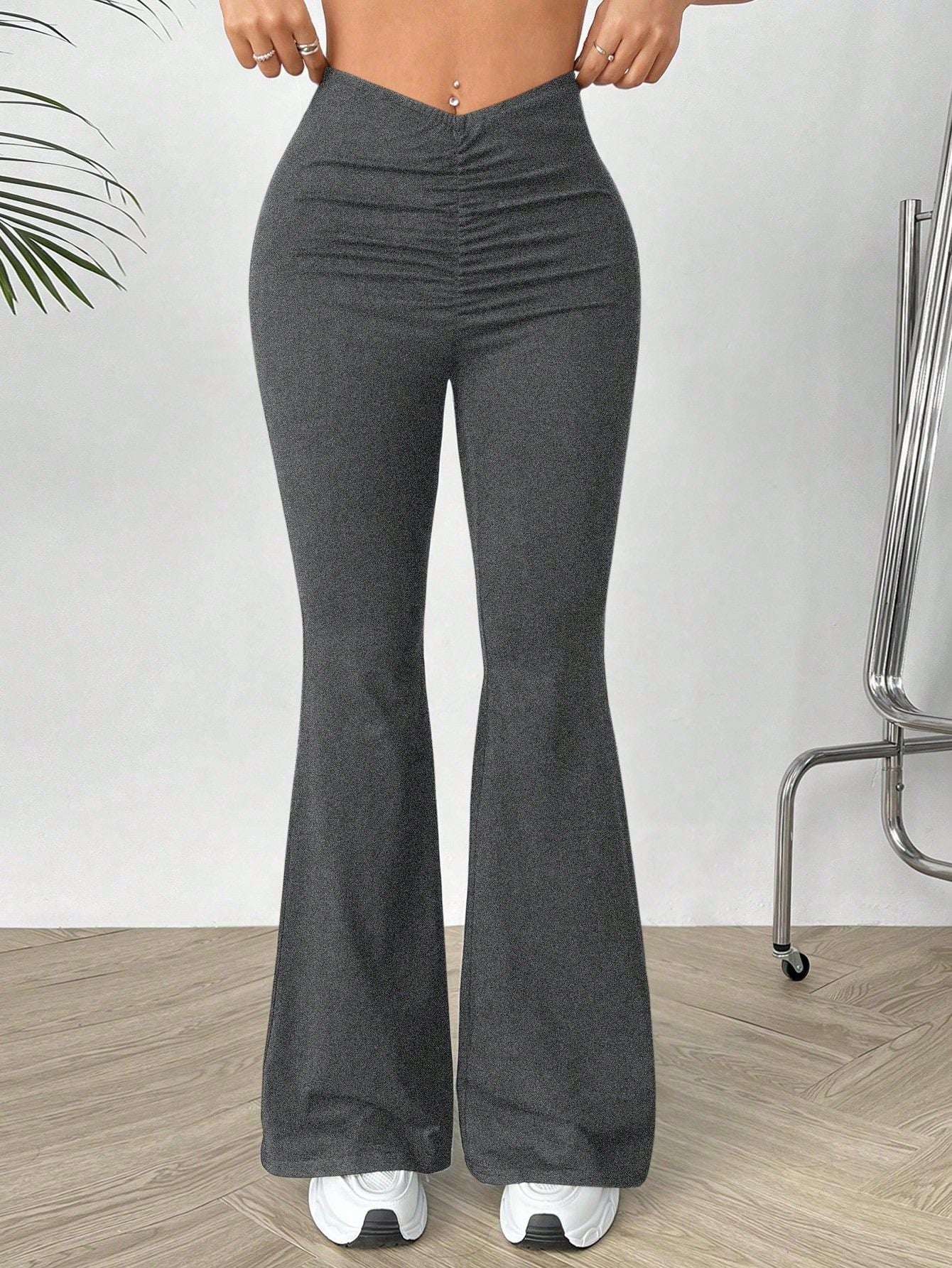 Damen Hochtaillierte Bootcut-Hose - Image 5