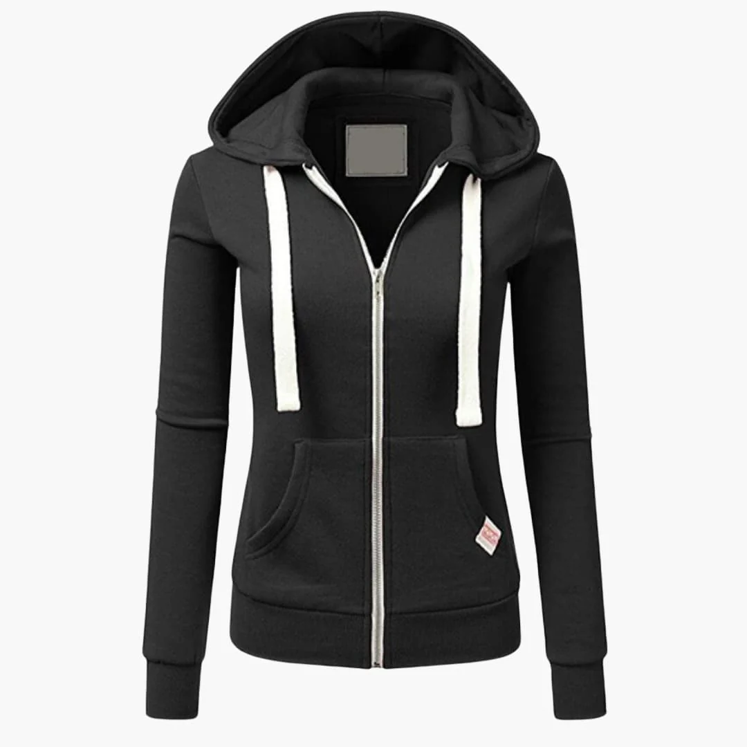 Damen Hoodie mit Frontreißverschluss und Kängurutasche - Image 5