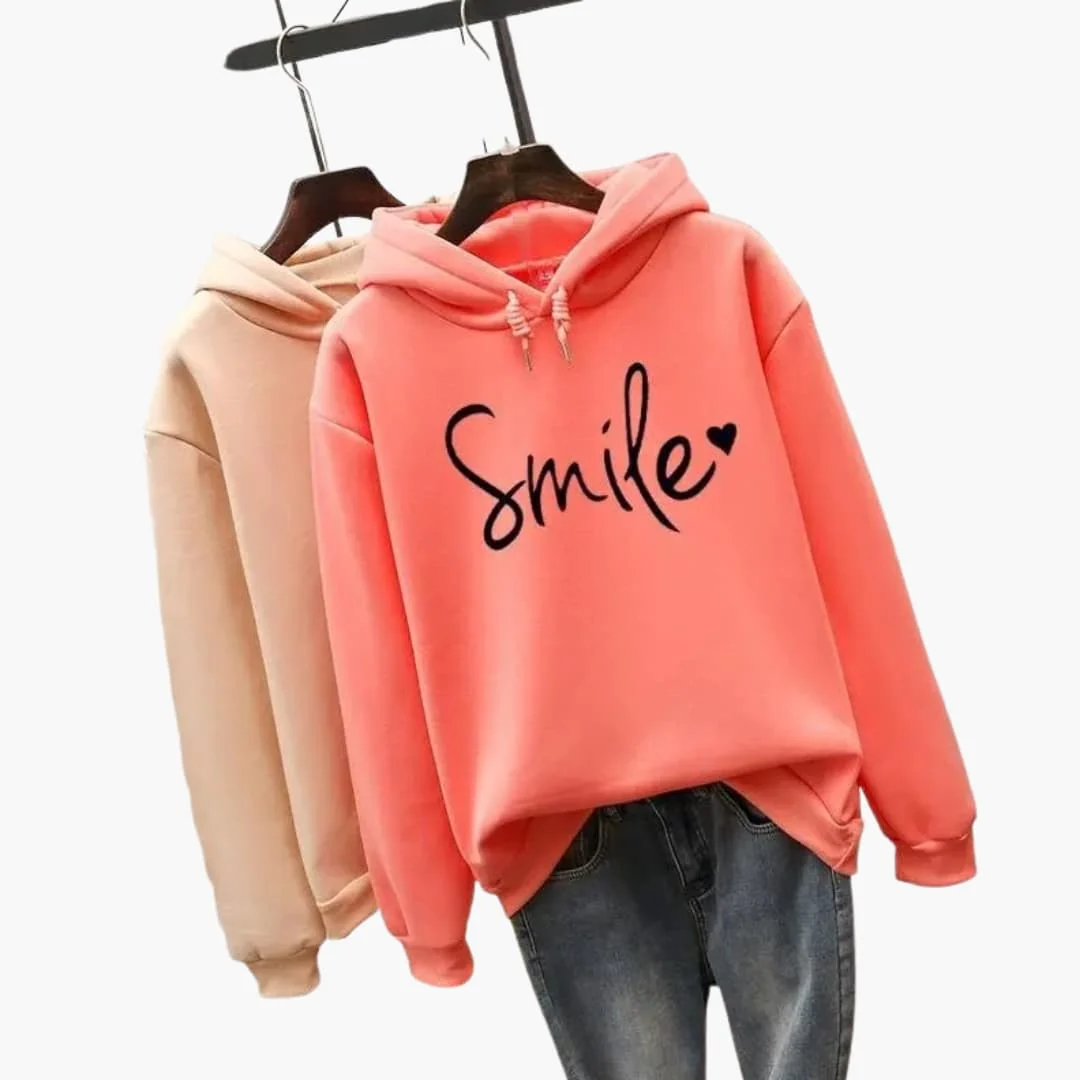 Damen Hoodie mit Kapuze und Frontprint - Image 2
