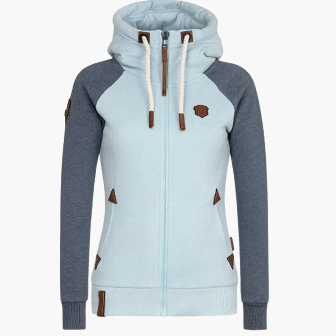 Damen Hoodie mit Reißverschluss und Kordelzug-Kapuze - Image 4