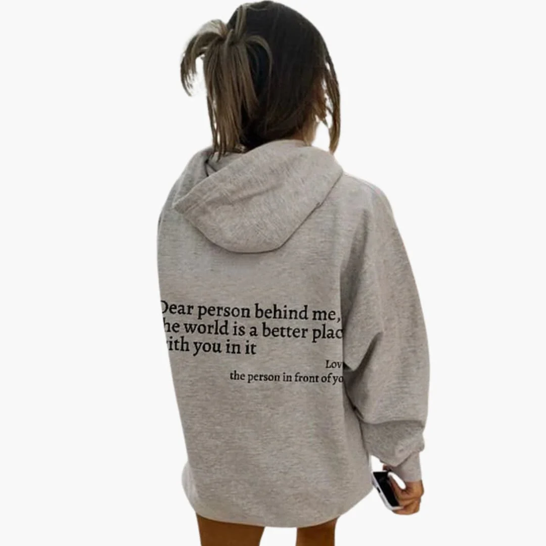 Damen Hoodie mit Rückendruck und Kapuze - Image 2
