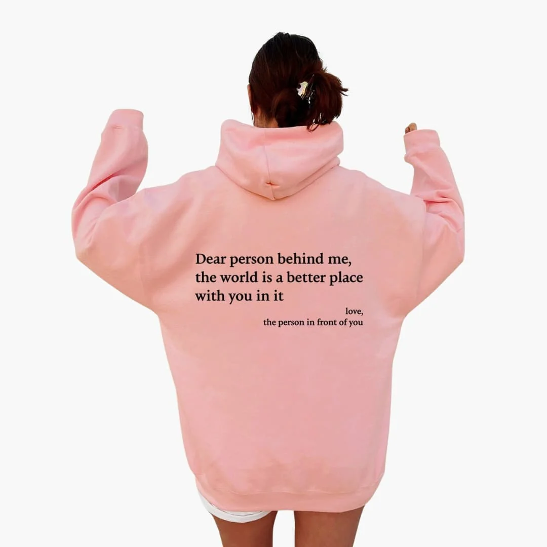 Damen Hoodie mit Rückendruck und Kapuze - Image 3