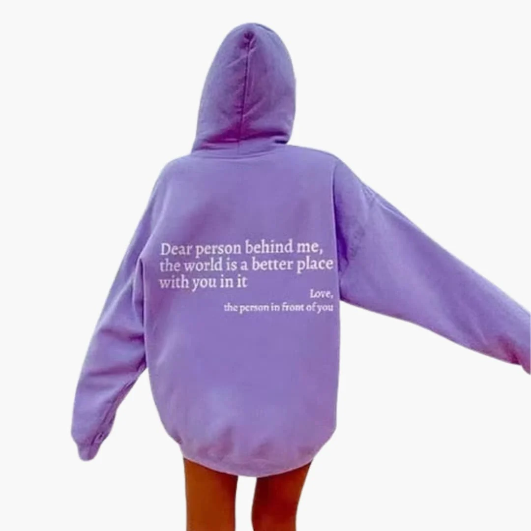 Damen Hoodie mit Rückendruck und Kapuze - Image 4
