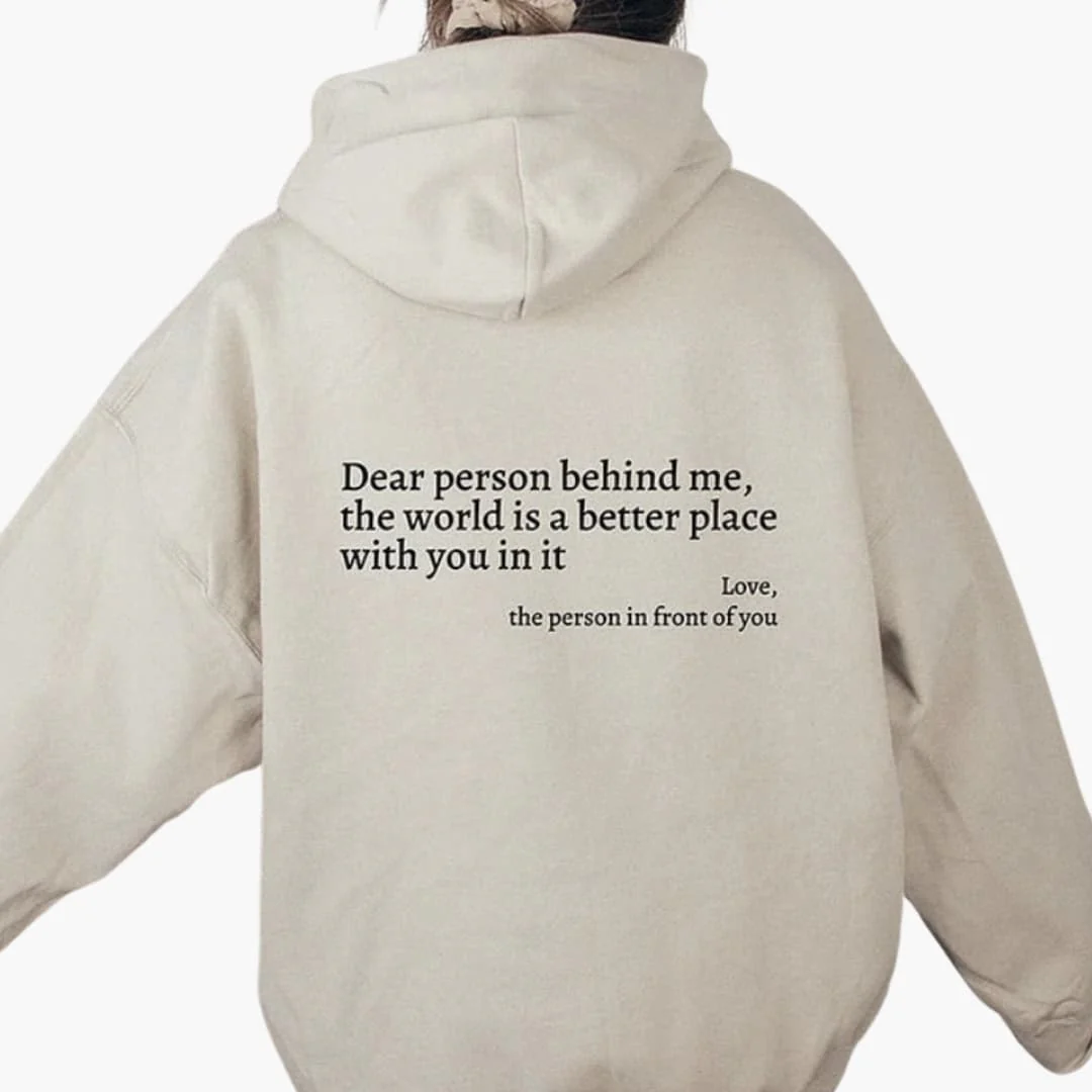 Damen Hoodie mit Rückendruck und Kapuze - Image 5