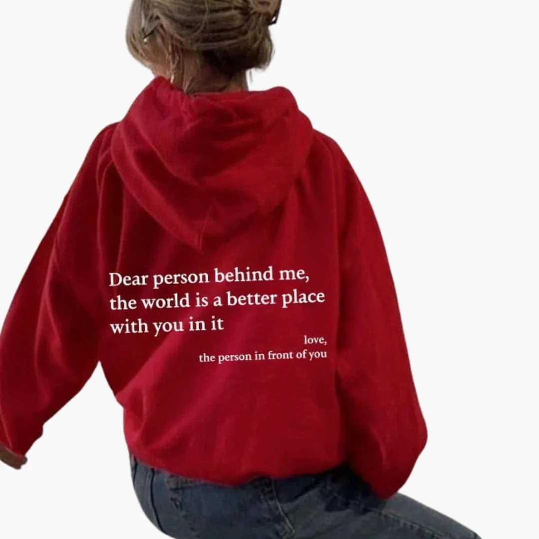 Damen Hoodie mit Rückendruck und Kapuze - Image 6