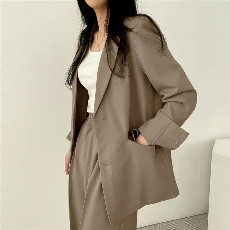 Damen Hosenanzug Loose Fit Blazer Baggy - Image 14