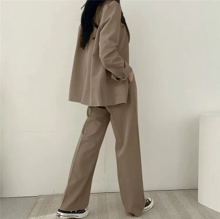 Damen Hosenanzug Loose Fit Blazer Baggy - Image 15