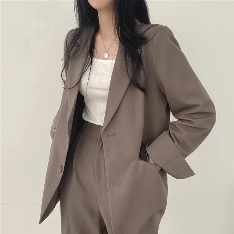 Damen Hosenanzug Loose Fit Blazer Baggy - Image 17