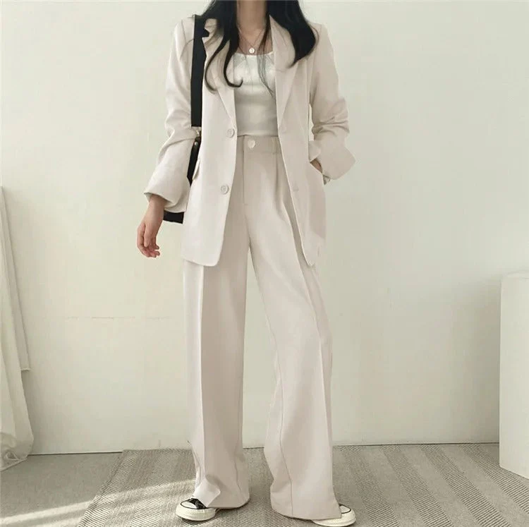 Damen Hosenanzug Loose Fit Blazer Baggy - Image 22