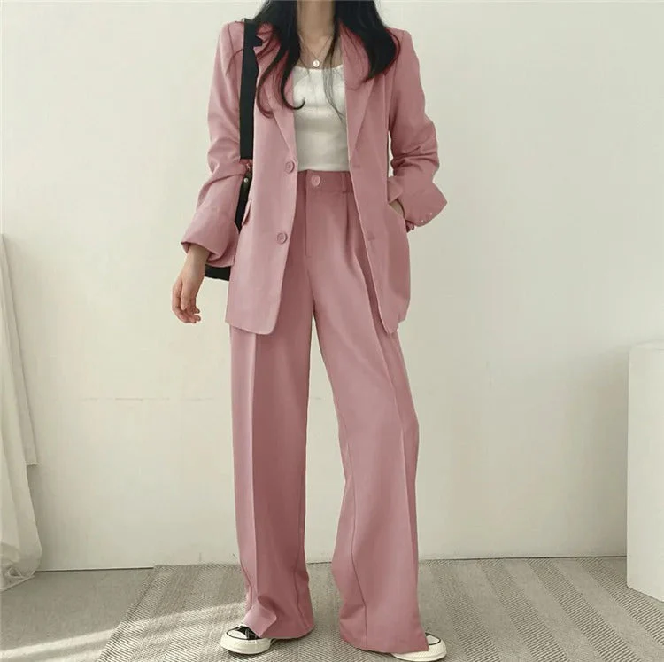 Damen Hosenanzug Loose Fit Blazer Baggy - Image 23