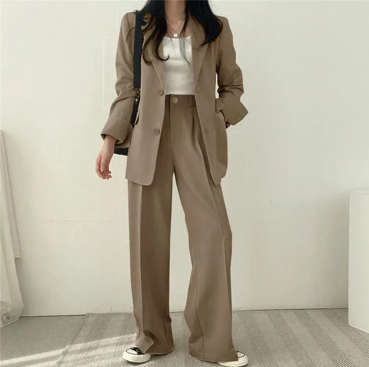 Damen Hosenanzug Loose Fit Blazer Baggy - Image 24