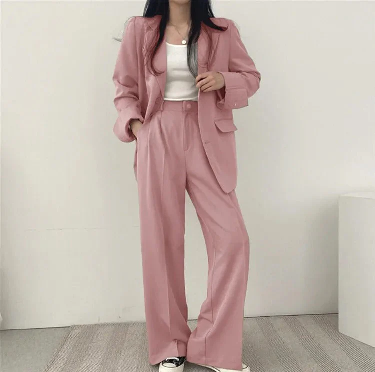 Damen Hosenanzug Loose Fit Blazer Baggy - Image 6