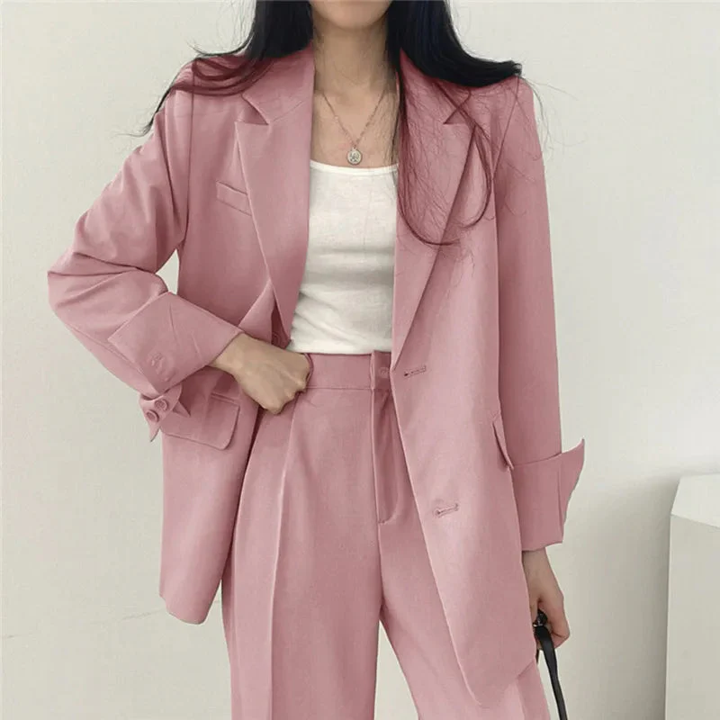 Damen Hosenanzug Loose Fit Blazer Baggy - Image 7