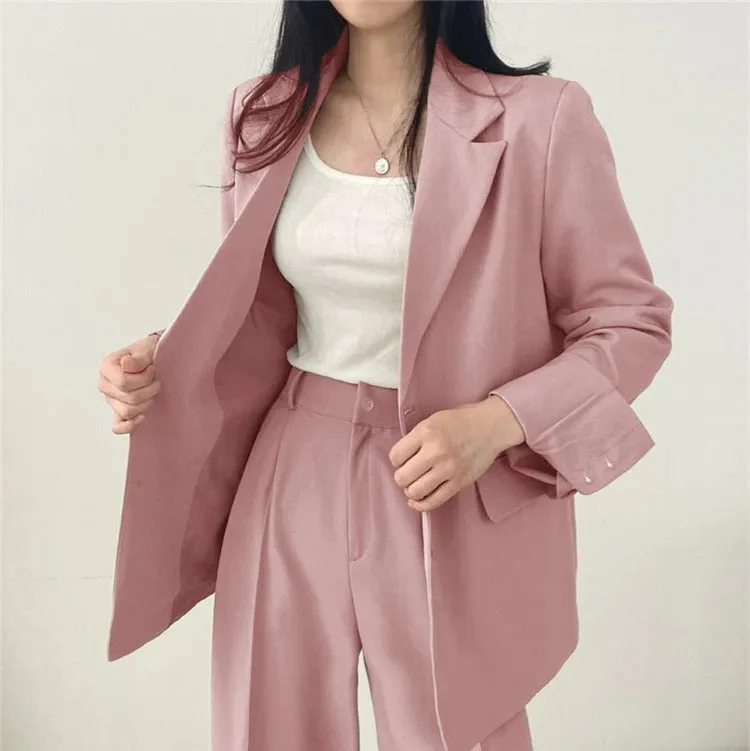Damen Hosenanzug Loose Fit Blazer Baggy - Image 8