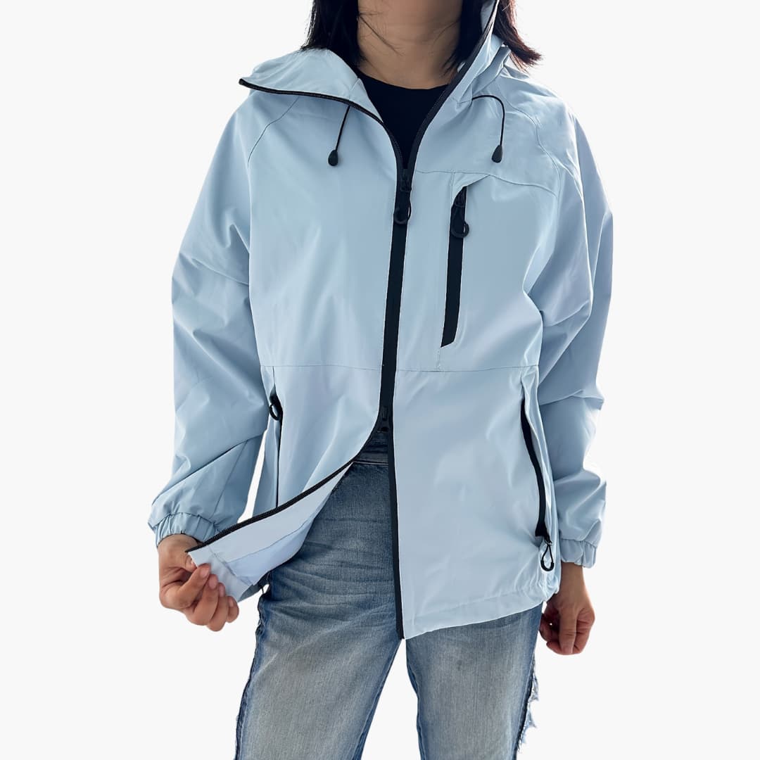 Damen jacke mit Kapuze und Reißverschlusstaschen - Image 3