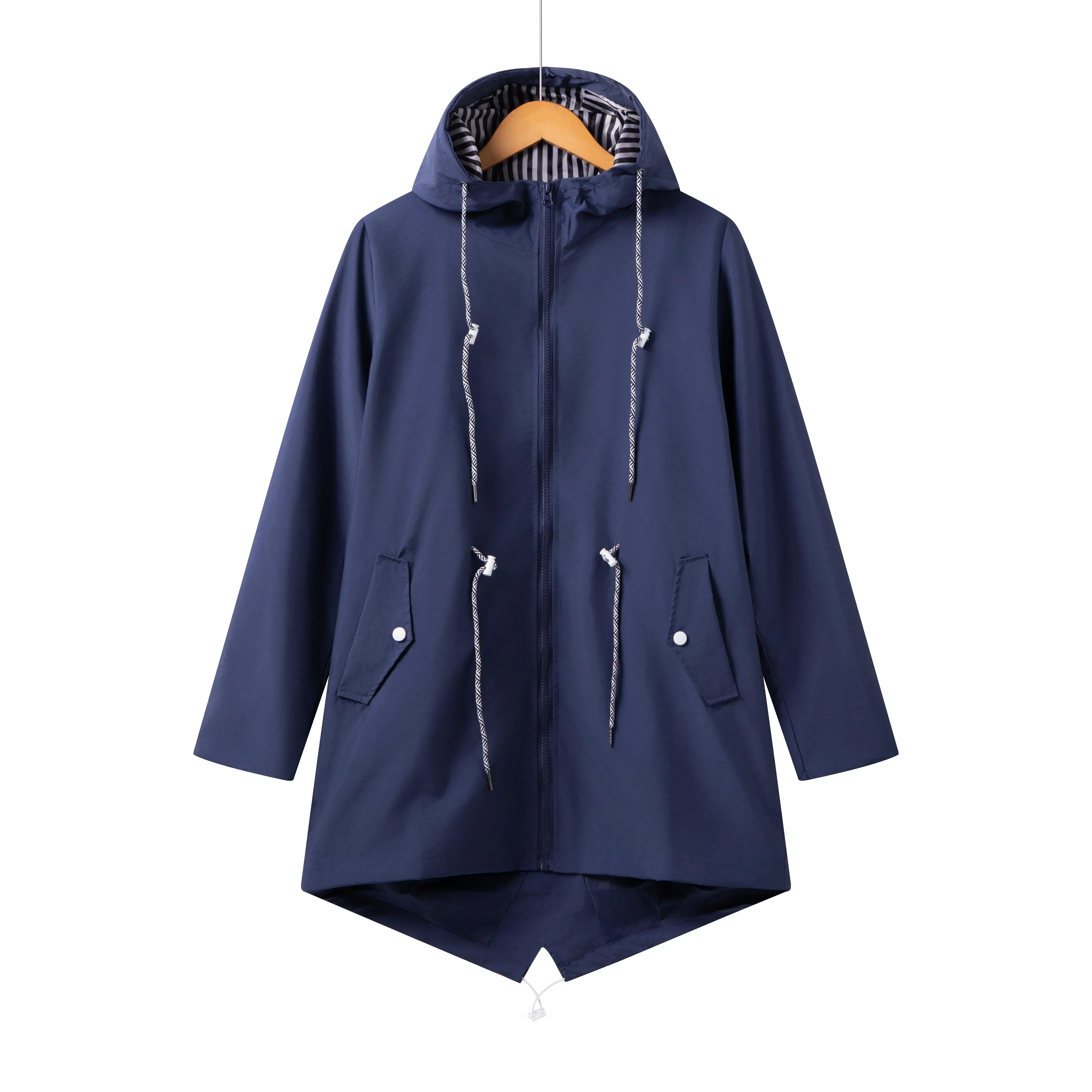 Damen Kapuze Wasserdichter Trenchcoat | Lässig - Image 2