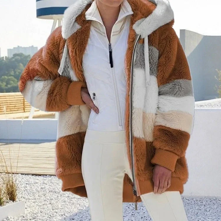 Damen Kapuzenjacke mit Fleecefutter | Reißverschlusstaschen Langarm - Image 6
