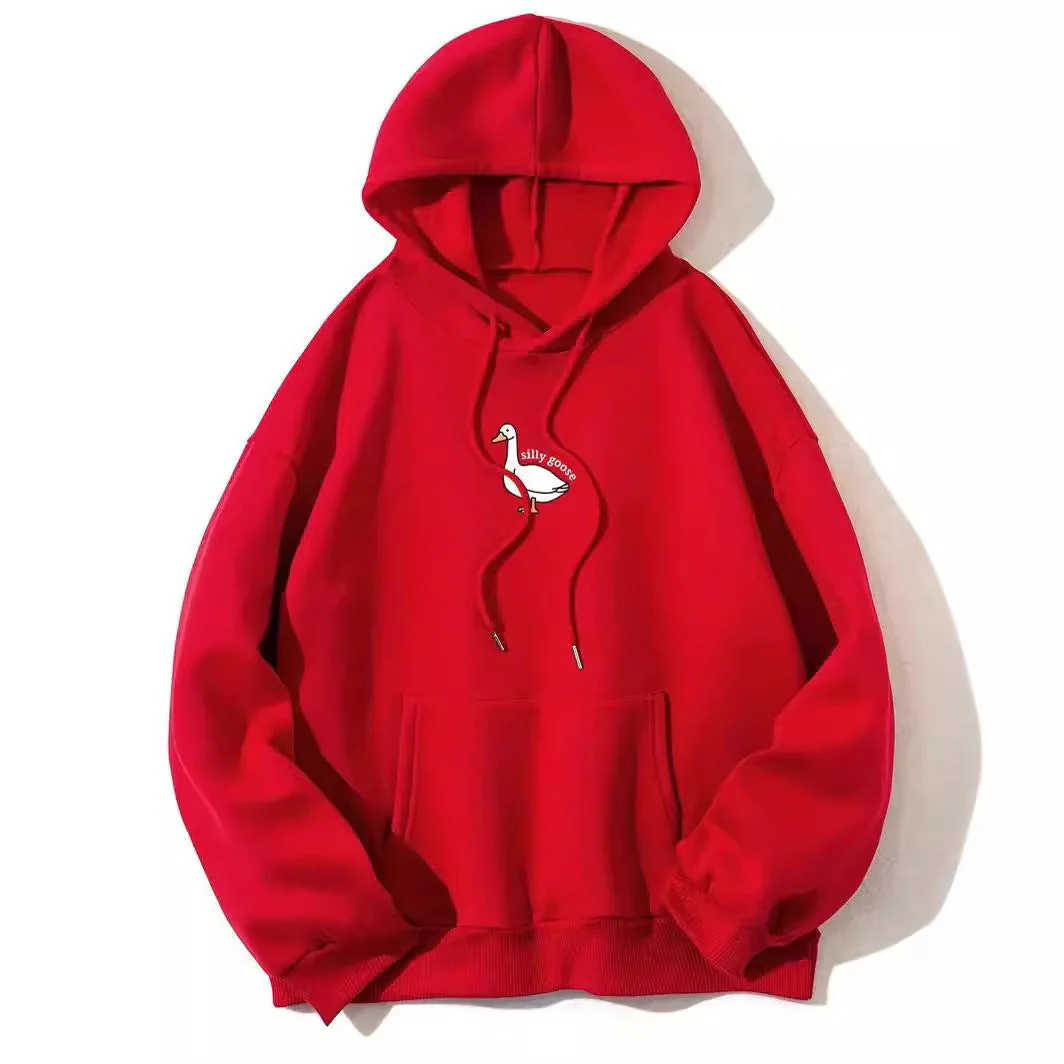 Damen Kapuzenpullover mit kreativem Gänsemotiv und weichem fleece innen - Image 3