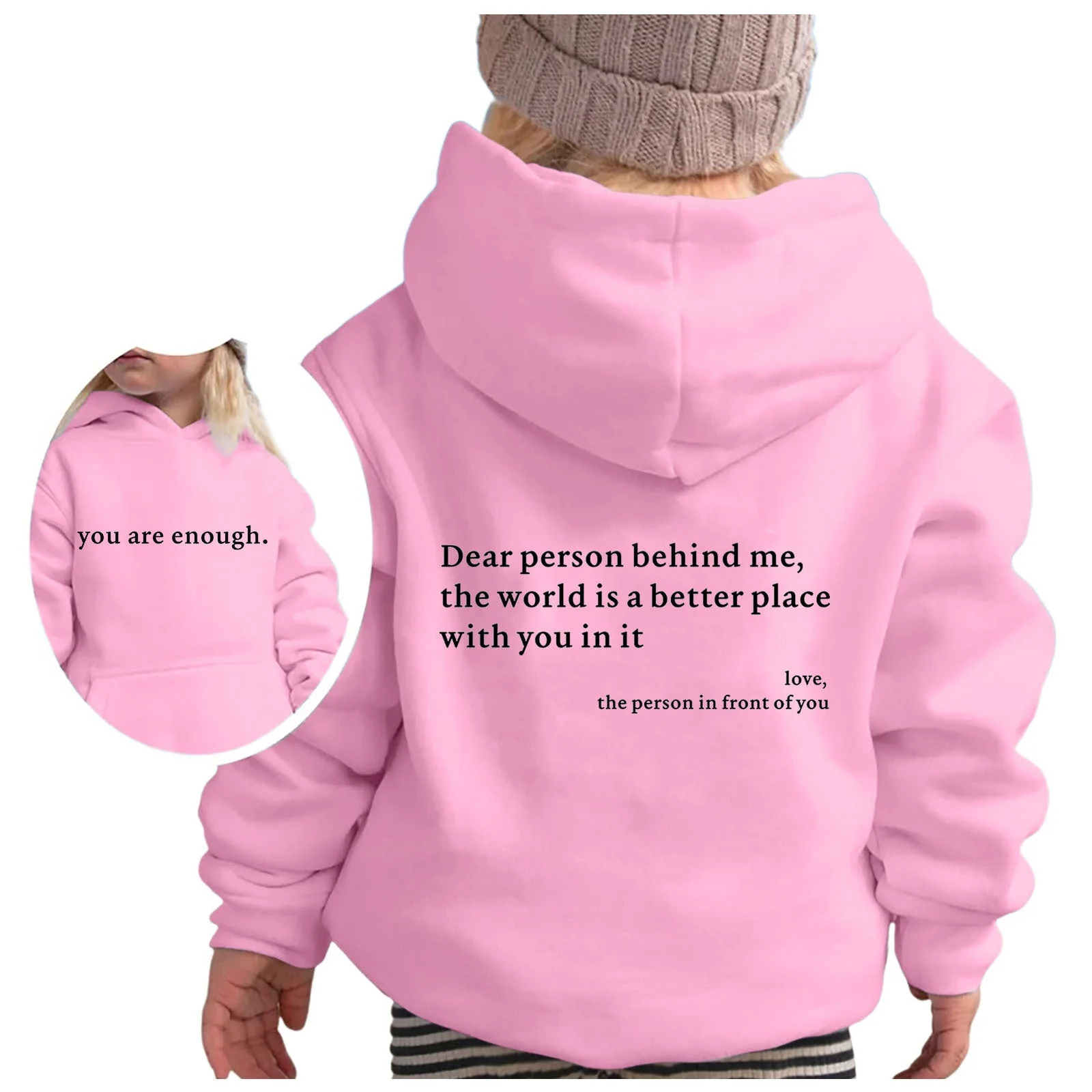 Damen Kapuzenpullover mit motivierendem Schriftzug und lässigem Schnitt - Image 3